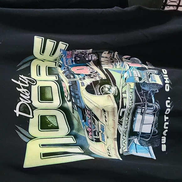 Gildan Dusty Moore Racing  Swanton Ohio Screenprint Short Sleeve Tshirt Black XL - Picture 5 of 11